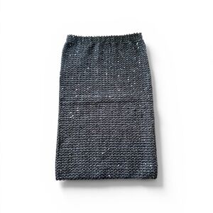 Black Sequined Pencil Skirt with Subtle Shine S/M